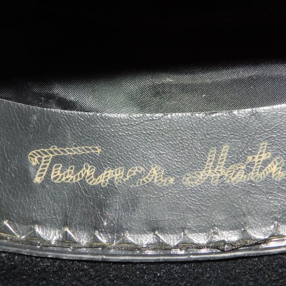 Black Cowboy Hat with Gold Trim - Picture 8 of 10